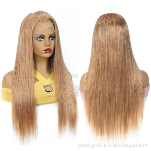 Yeswigs Wholesale 27#30#99J 613 Blond Lace Front Wig Human Hair Wigs For Black Women Brazilian Straight Cuticle Aligned Hair Wig